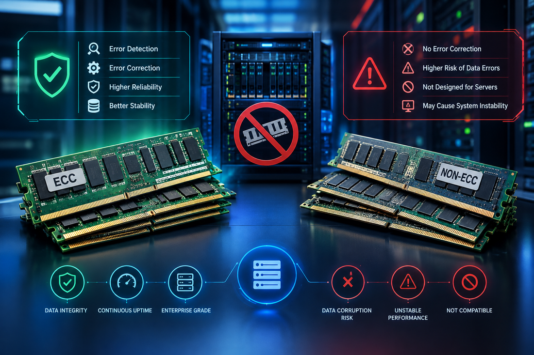ECC vs Non-ECC Memory: Why Servers Can't Use Regular RAM